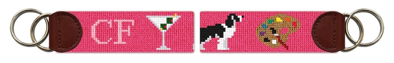 Custom Needlepoint Key Fob