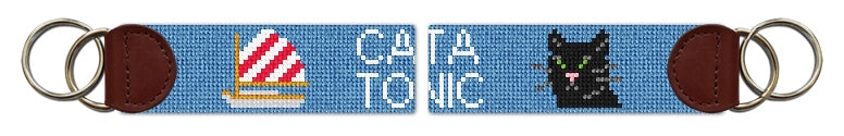 Custom Needlepoint Key Fob