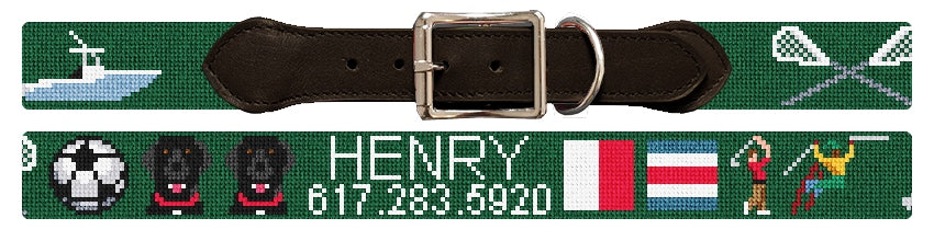 Custom Needlepoint Dog Collar