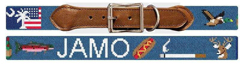 Custom Needlepoint Dog Collar