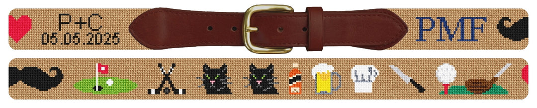 Custom Needlepoint Belt
