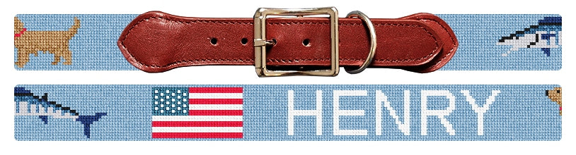 Custom Needlepoint Dog Collar