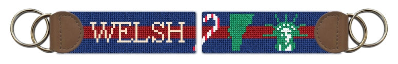 Custom Needlepoint Key Fob
