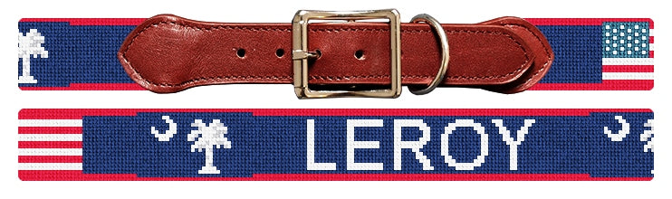 Custom Needlepoint Dog Collar