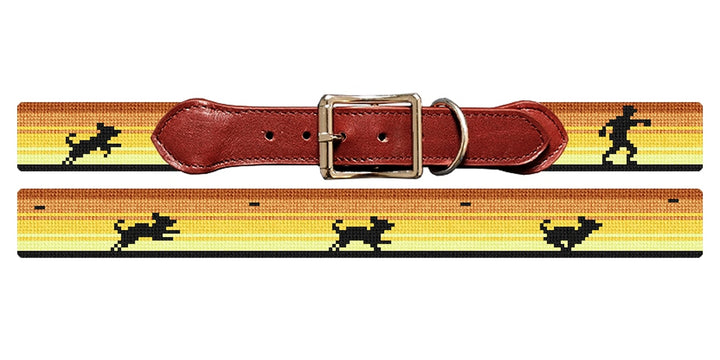Frisbee Dog Needlepoint Dog Collar