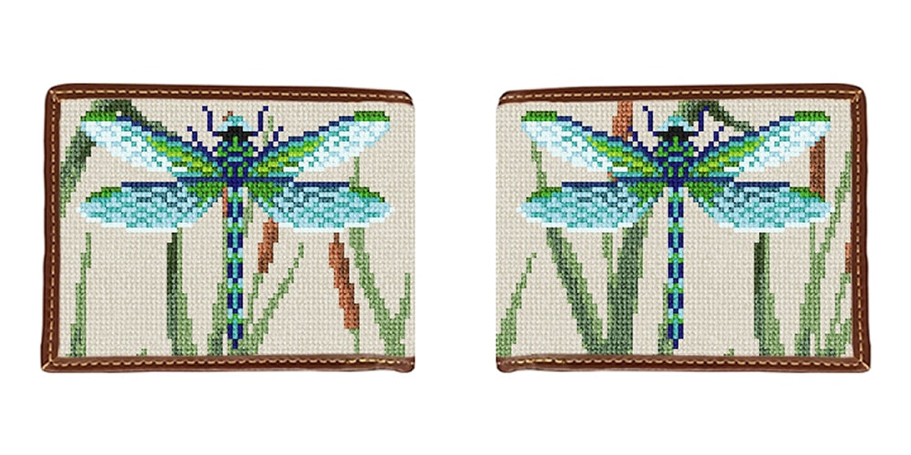 Garden Cattails Needlepoint Wallet