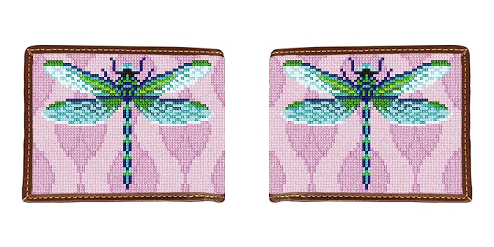 Garden Dragonfly Needlepoint Wallet