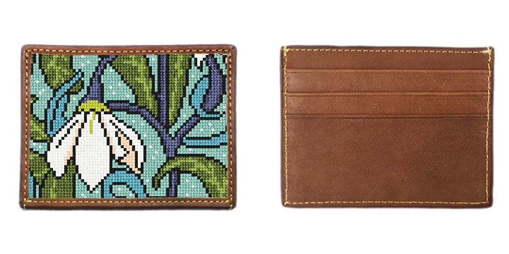 Garden Snowdrops Needlepoint Card Wallet