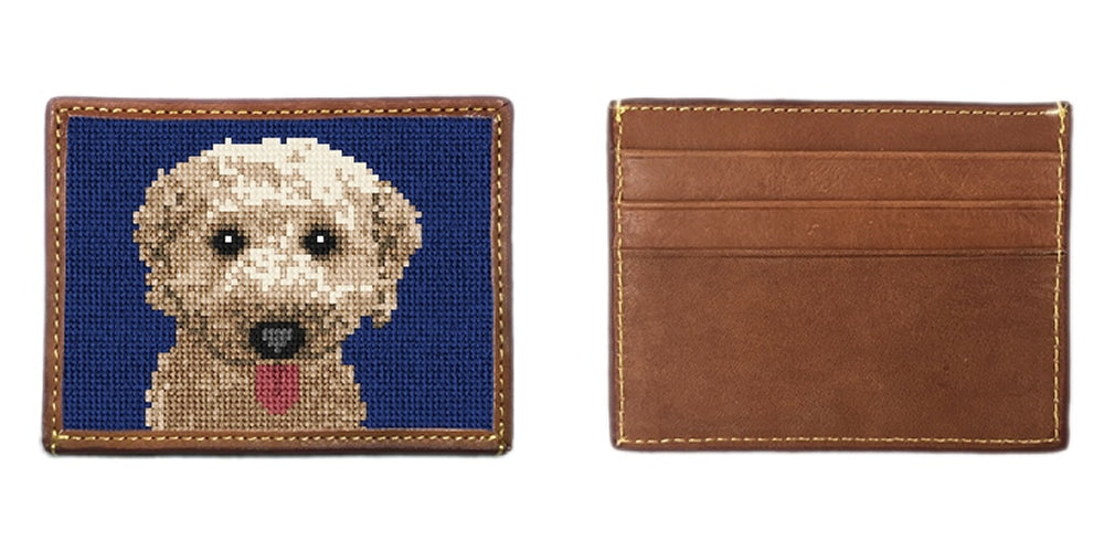 Labradoodle Needlepoint Card Wallet