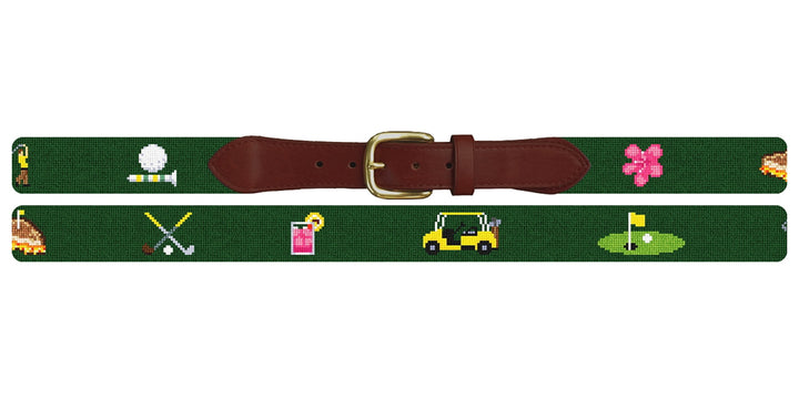 Legendary Golf Icons Needlepoint Belt