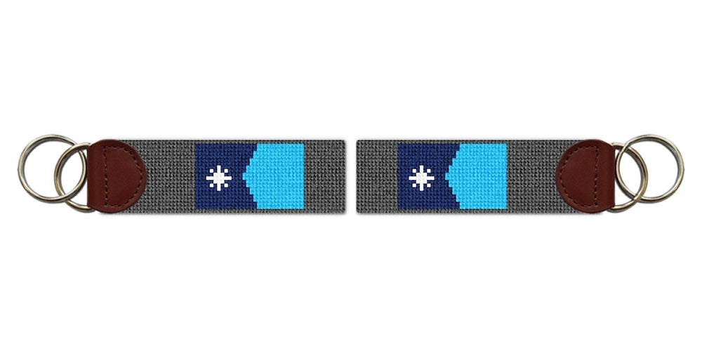 Minnesota Flag Needlepoint Key Fob