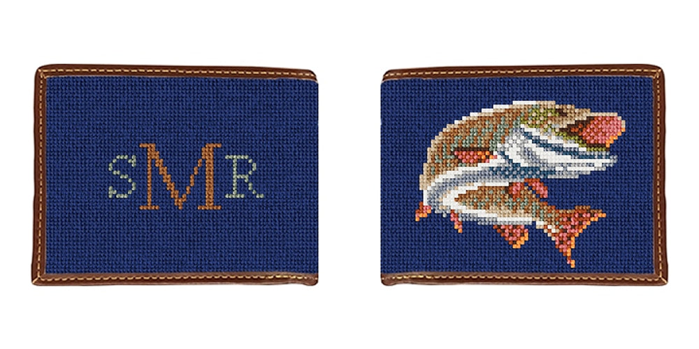 Musky Fish Needlepoint Wallet
