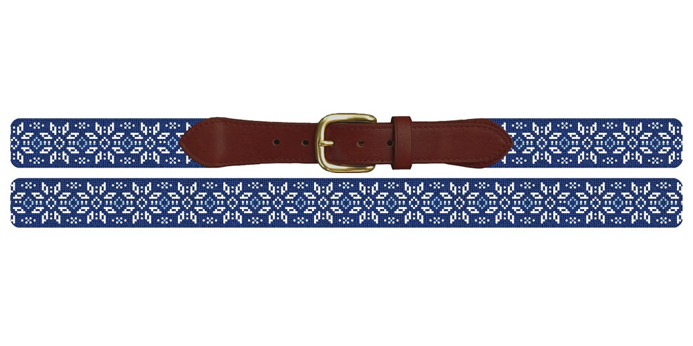 Nordic Snowflake Needlepoint Belt