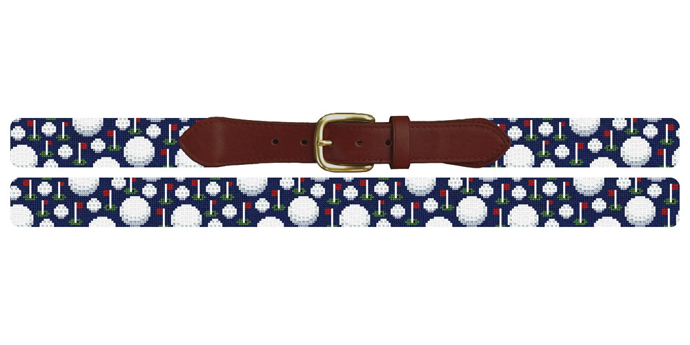 On Par Golf Needlepoint Belt