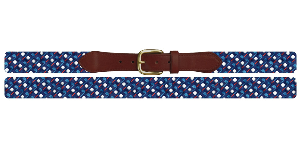 Patriotic Golf Needlepoint Belt