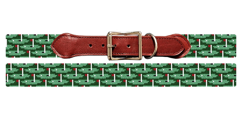 Precision Putting Needlepoint Dog Collar