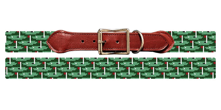 Precision Putting Needlepoint Dog Collar
