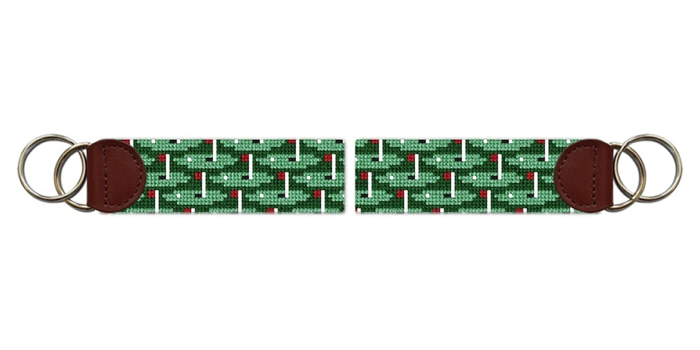 Precision Putting Needlepoint Key Fob