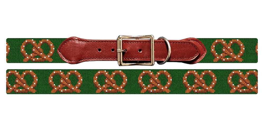 Pretzel Needlepoint Dog Collar