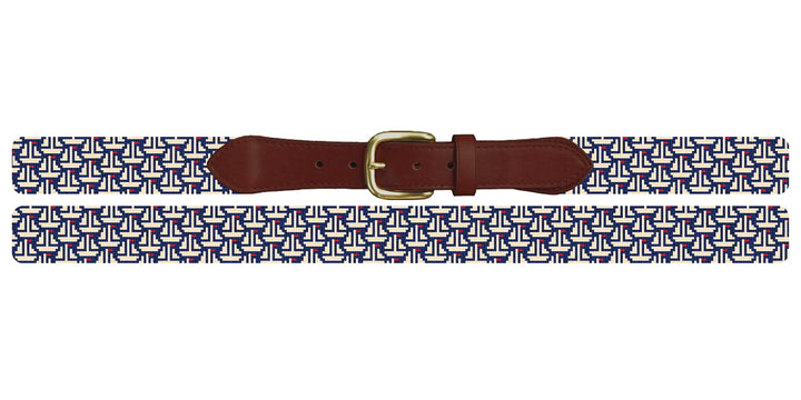 Sail Away Needlepoint Belt