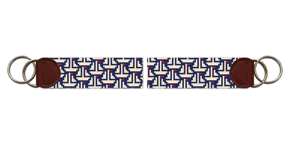 Sail Away Needlepoint Key Fob