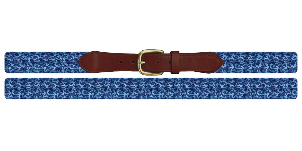 Sapphire Gator Skin Needlepoint Belt