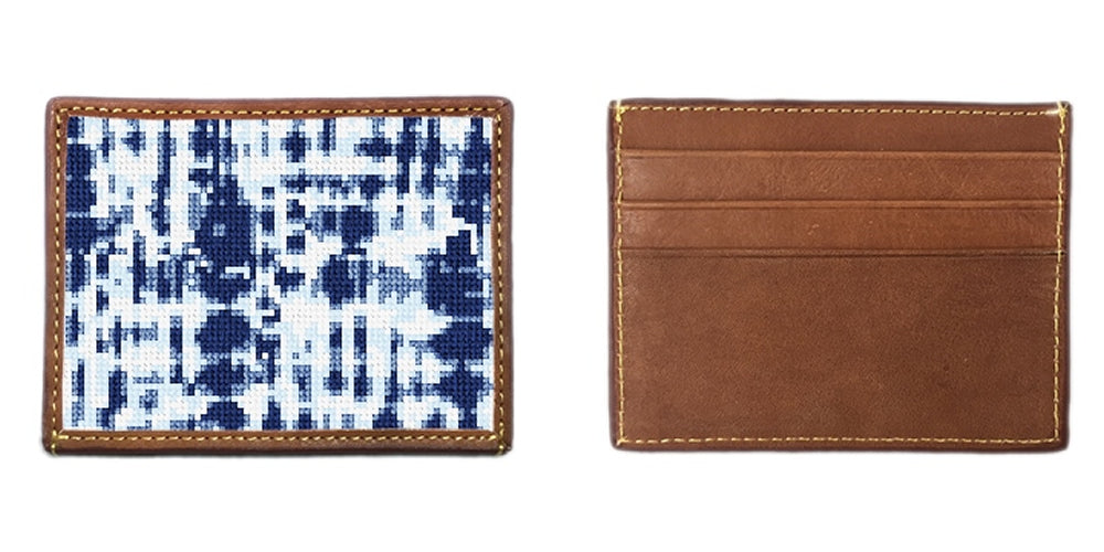 Shibori Needlepoint Card Wallet