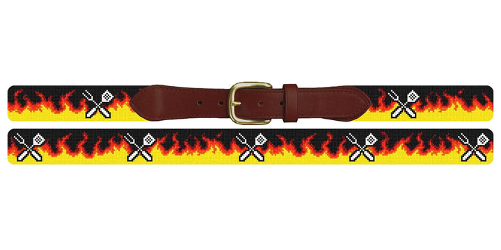 Smoking Hot BBQ Needlepoint Belt