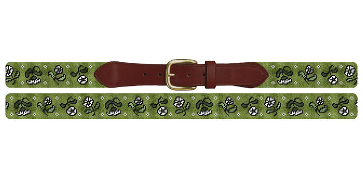 Spanish Moss Needlepoint Belt