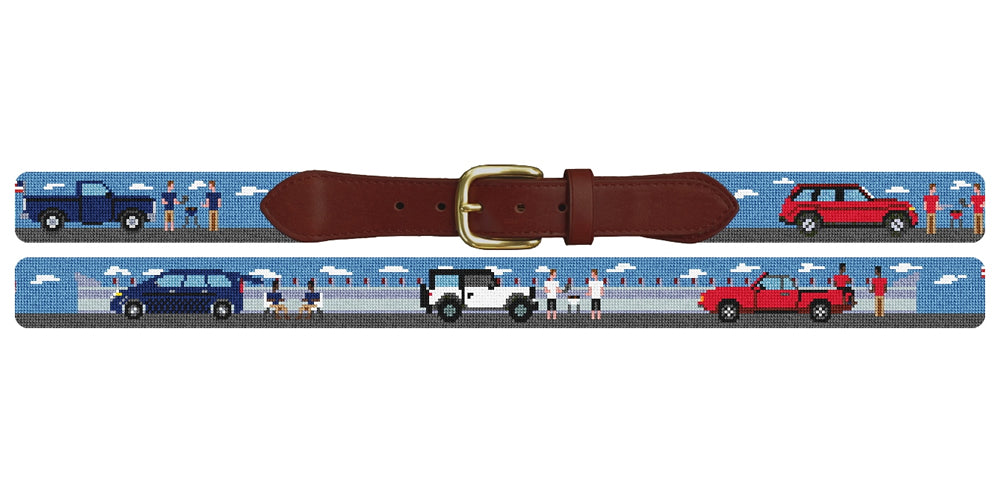 Tailgate Season Needlepoint Belt