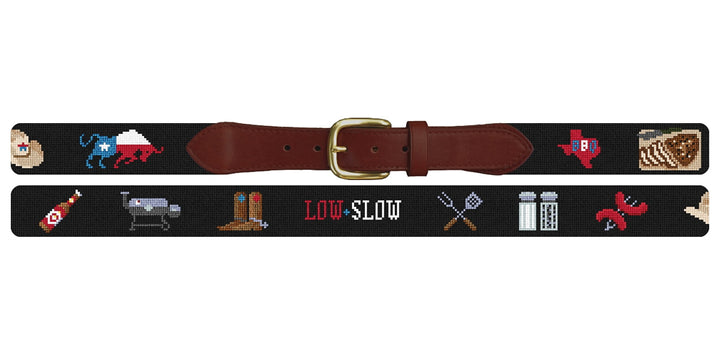 Texas BBQ Needlepoint Belt