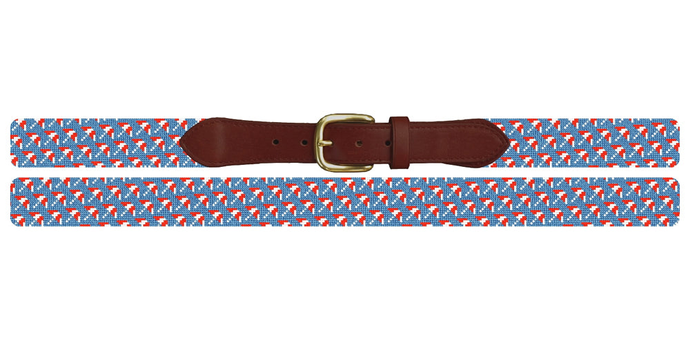 Tiny Beach Umbrellas Needlepoint Belt