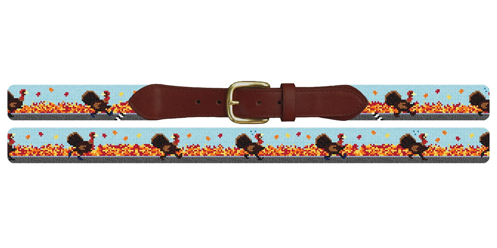 Turkey Trot Needlepoint Belt