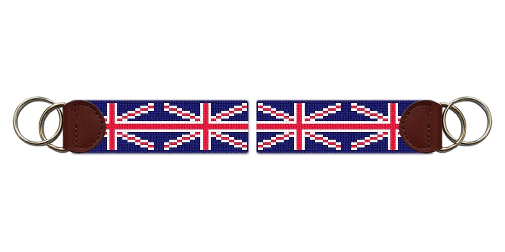 Union Jack Flag Needlepoint Key Fob