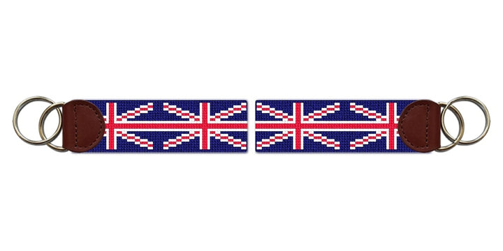 Union Jack Flag Needlepoint Key Fob