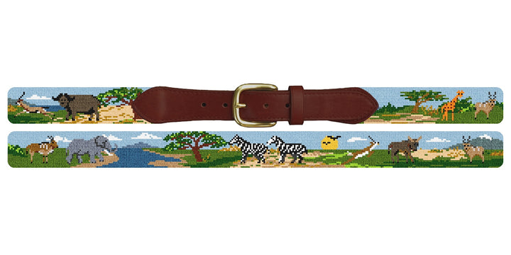Wild Safari Needlepoint Belt