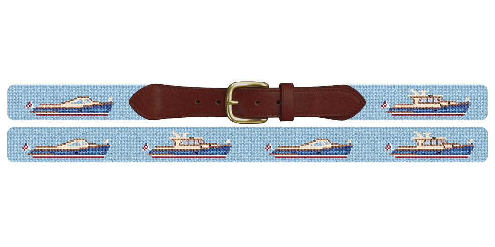 Wooden Yachts Personalized Needlepoint Belt