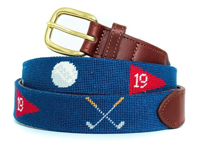 19th Hole Needlepoint Belt