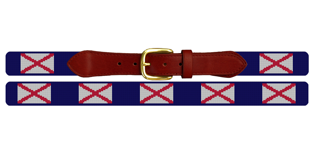 Alabama Flag Needlepoint Belt