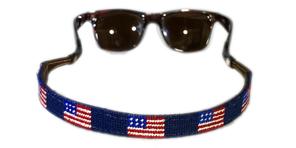 American Flag Needlepoint Sunglass Strap