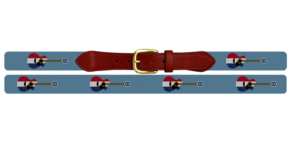 American Guitar Needlepoint Belt