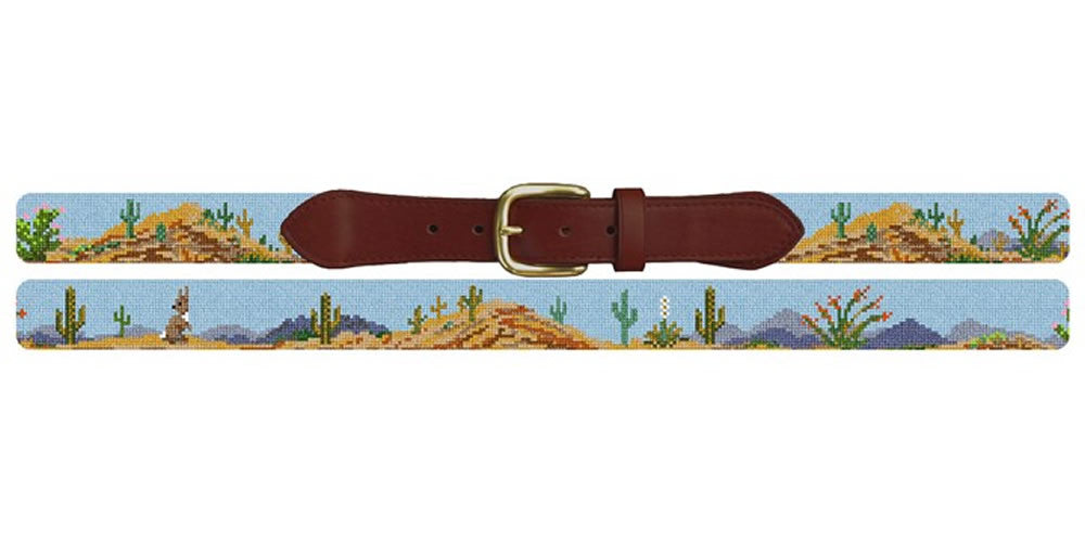 Arizona Desert Landscape Needlepoint Belt