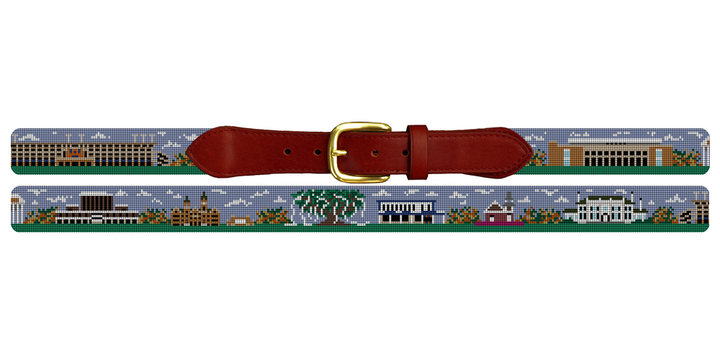 Auburn Alabama Landscape Needlepoint Belt