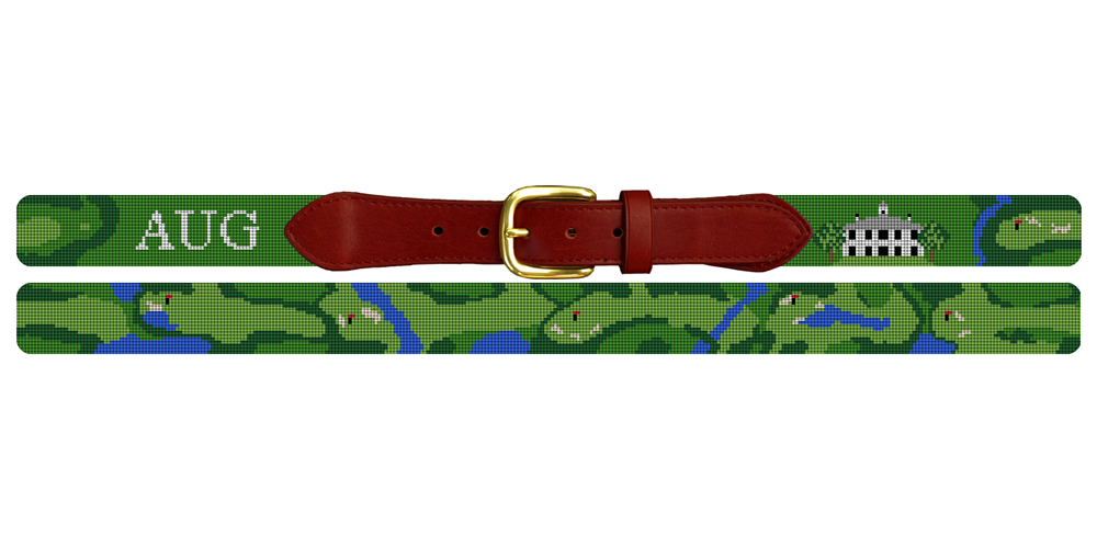 Augusta National Golf Course Needlepoint Belt