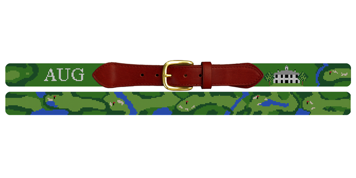 Augusta National Golf Course Needlepoint Belt
