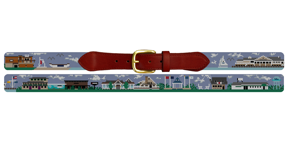 Avalon New Jersey Needlepoint Belt