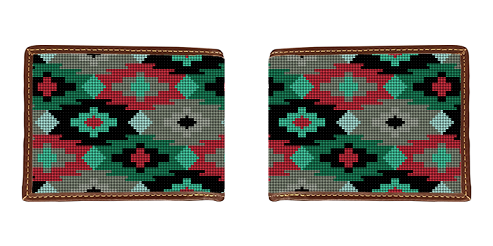 Aztec Needlepoint Wallet