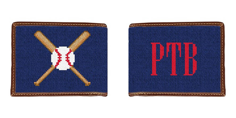 Baseball Needlepoint Wallet