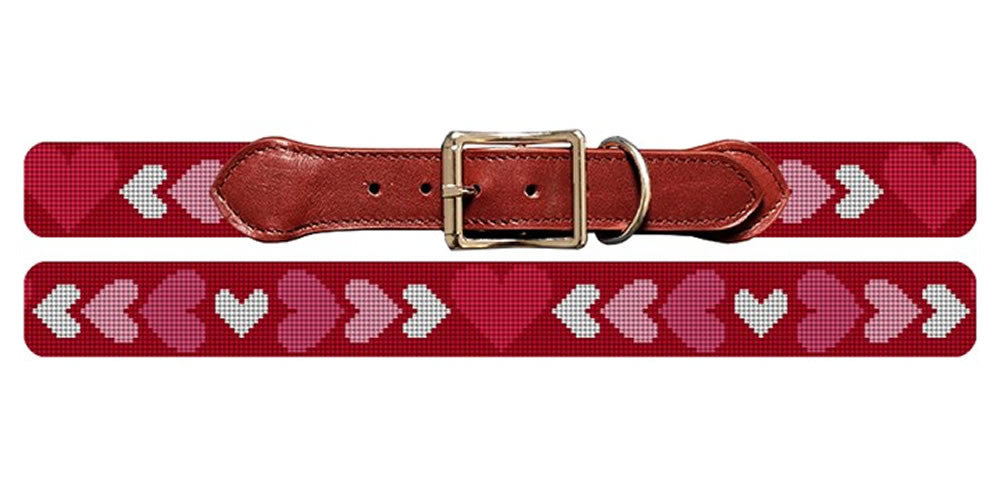 Be My Valentine Needlepoint Dog Collar