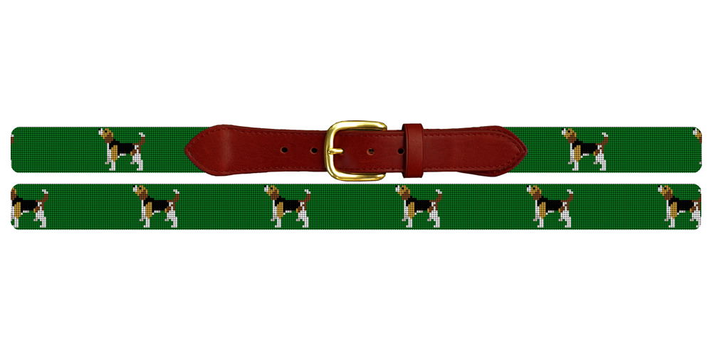 Beagle Needlepoint Belt